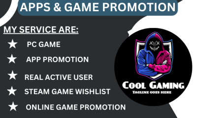 I will promote game app mobile app android game IOS roblox game to reach more users