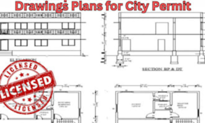 I will do architectural stamp, review, drawing, blueprint, USA city permit