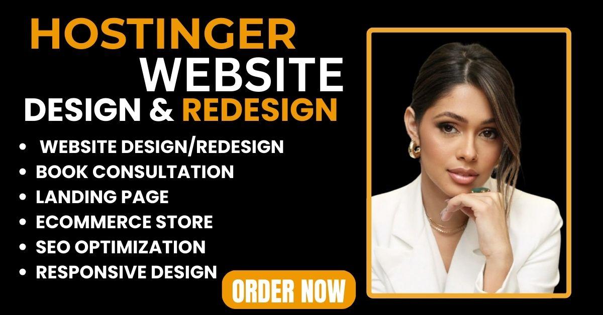 I Will Design a Stunning and Professional Hostinger Website Redesign