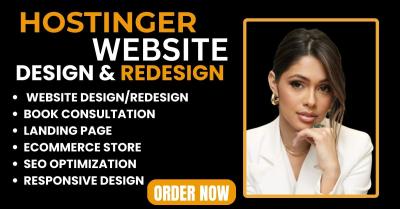 I Will Design a Stunning and Professional Hostinger Website Redesign