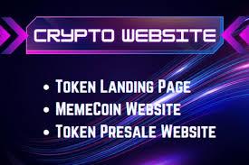 I will design crypto presale website, crypto token website, meme coin website