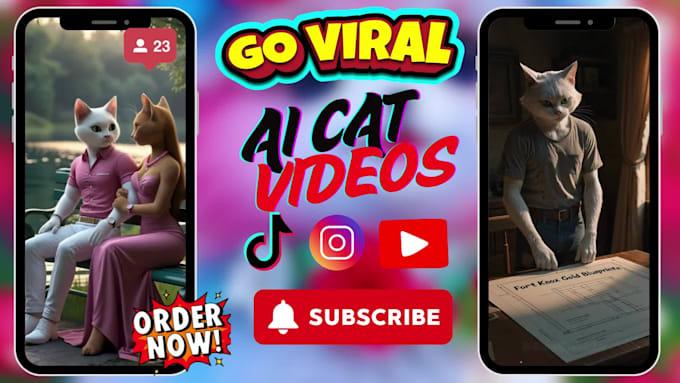 I will create viral AI cat videos, Marvel AI faceless AI storytelling videos for YouTube