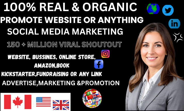 I will excellently promote your website amazon business product book blog or any link