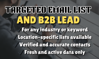 I will collect targeted email list and B2B leads for email marketing