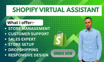 I will be your Amazon FBA, Shopify Virtual Assistant, Product Research, and Store Manager