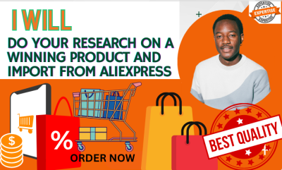 I will research a winning product and import from AliExpress