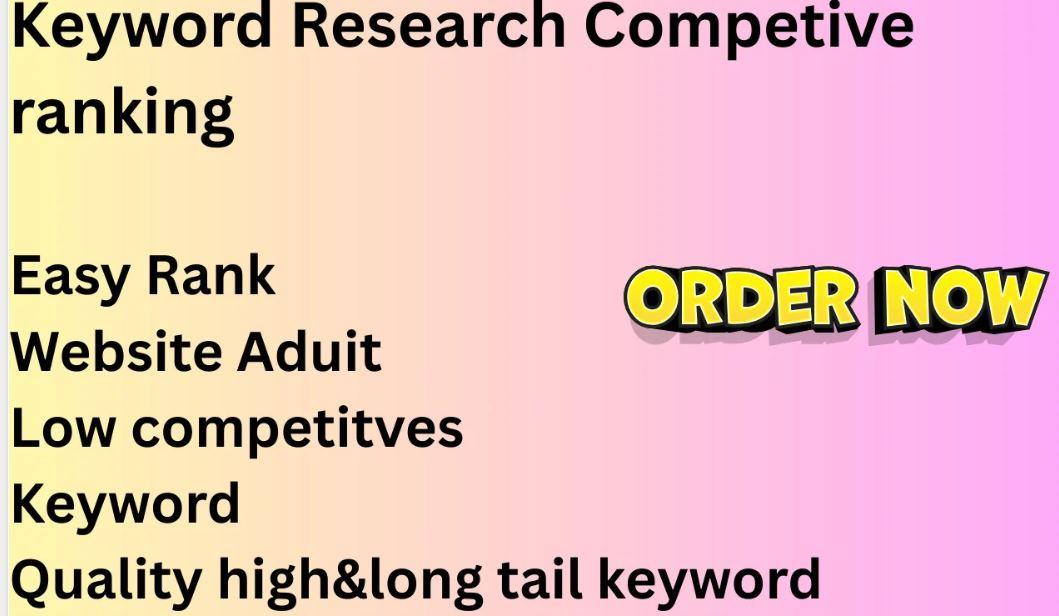 I will conduct competitive analysis, SEO keyword research, and a website audit
