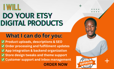 I will do your Etsy digital products