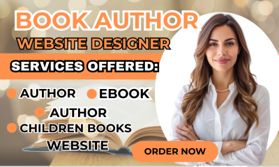I will build book author website, children book website, design ebook website