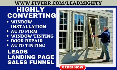 Generate Window Installation, Window Tinting, Auto Tinting Firm Leads Landing Page