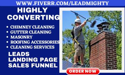 Generate Chimney Cleaning, Home Cleaning, Gutter Cleaning, Masonry, Roofing Leads
