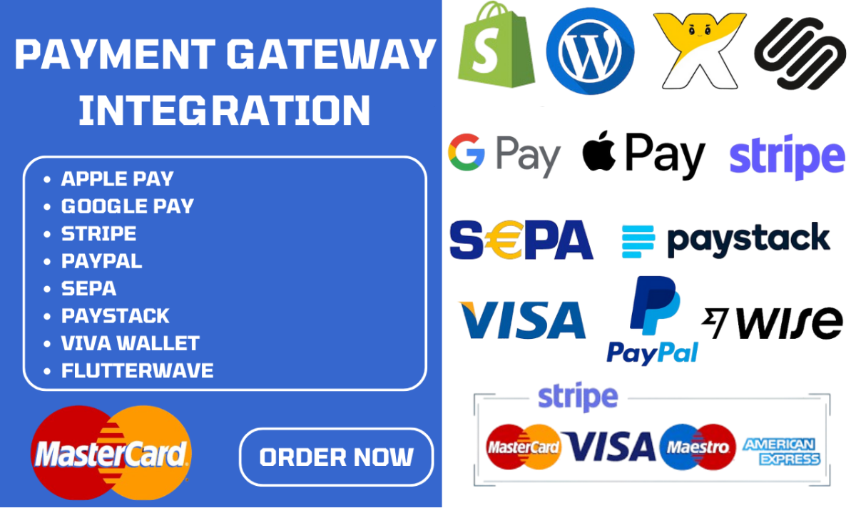 I Will Integrate PayPal, Google Pay, Apple Pay, Paystack, SEPA, Wise, and Payoneer to WooCommerce