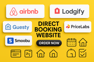 I will direct booking vacation rental website Lodgify Guesty Hostaway PriceLabs Smoodu