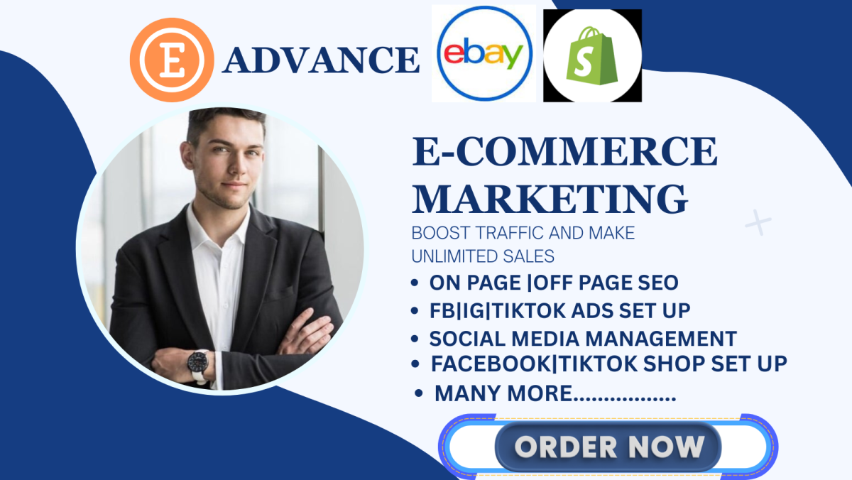 I will do Shopify Dropshipping Ecommerce Marketing Etsy eBay Promotion to Boost Sales