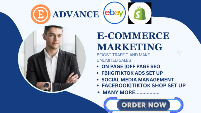 I will do Shopify Dropshipping Ecommerce Marketing Etsy eBay Promotion to Boost Sales