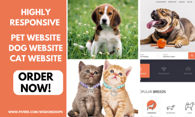 Build Dog Website, Dog Store, Dog Shopify, Dog Grooming & Pet Cat Dog Store