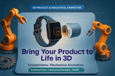 I will 3D product animation video, 3D industrial animation, 3D product video