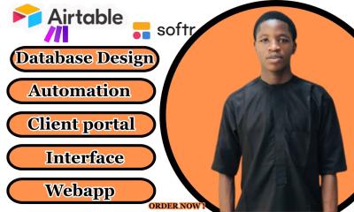 I will set up Airtable database, automation, Softr web app, client portal, Zapier