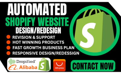 I will build automated Shopify dropshipping website Alibaba AliExpress Dropified store