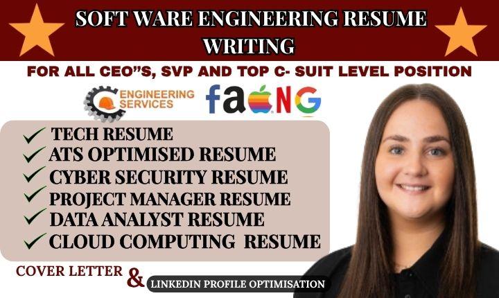 I will write software engineering resume, IT developer tech resumes, federal resume