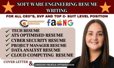 I will write software engineering resume, IT developer tech resumes, federal resume