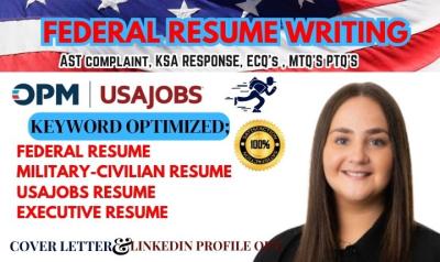 I will write federal resume writing, USAJOBS executive, software engineering resume