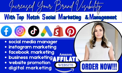 I will Social Media Manager, Social Media Marketing & Social Media Ads Marketing Expert