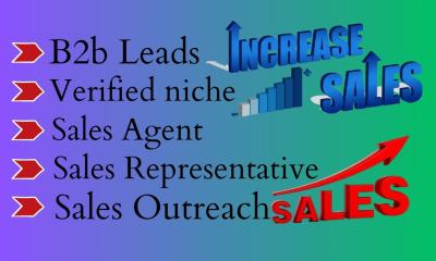 Be Your Verified Niche Targeted B2B Sales Rep & Sales Agent
