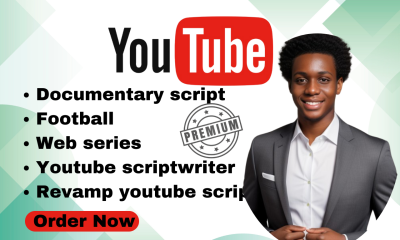 Script Write for Documentary, Web Series, and Football Revamp YouTube Content
