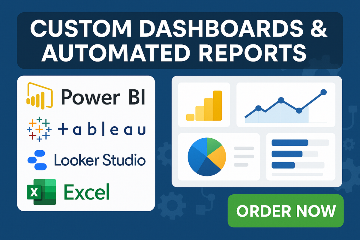 Custom Dashboards in Power BI, Tableau, Looker Studio | Automate Excel