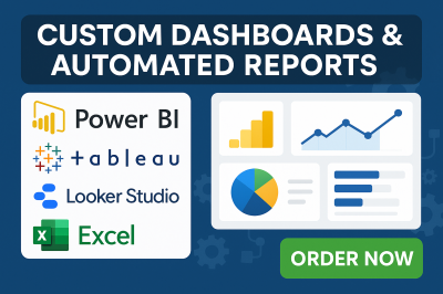 Custom Dashboards in Power BI, Tableau, Looker Studio | Automate Excel