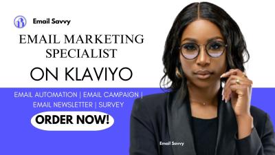 I will setup email marketing automation campaign template sales funnel flows on Klaviyo