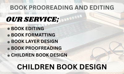 I Will Proofread, Edit, Format, Design Children’s Book and Book Layer