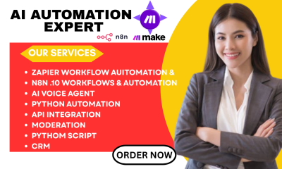 I will create automation workflow, Slack integration, Make.com expert, Airtable expert