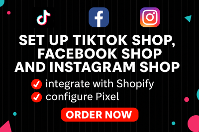 I will set up TikTok Shop, Instagram, Facebook Page and fix Pixel or API Conversion