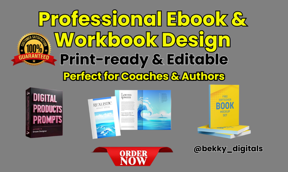 I will design professional lead magnet ebook or workbook for coaches and creators