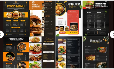 I will do editable restaurant menu design, food pub menu design, digital menu board design