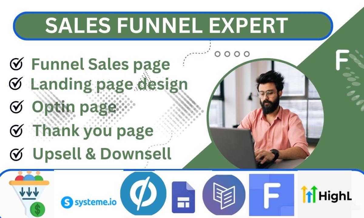 Build Systeme.io, Funnelish, Google Sites, Carrd & Landing Page Design