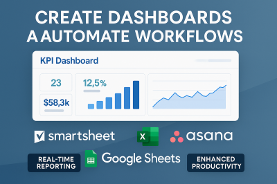 I will create Dashboard Smartsheet, Excel, Asana, Google Sheets KPI
