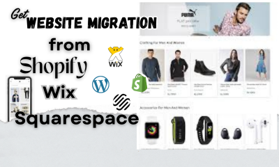 I Will Migrate Your Website or Online Store to Shopify from Wix, Squarespace, WooCommerce