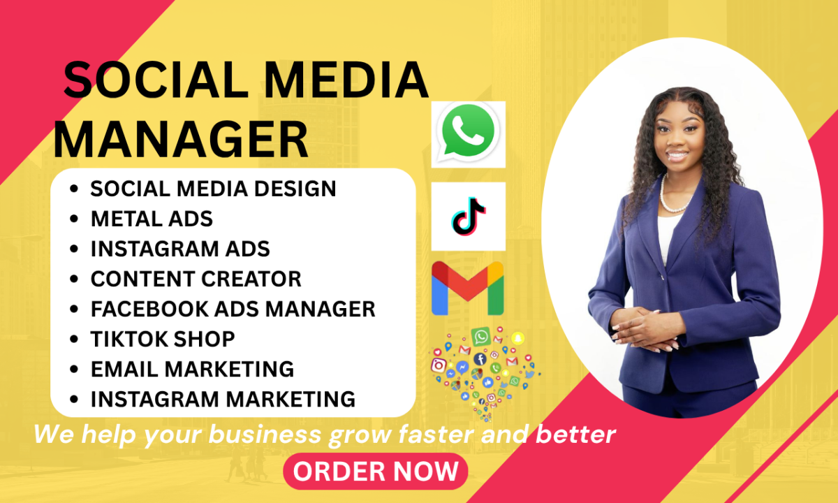 I will do social media branding content design reels carousels TikTok Instagram Facebook
