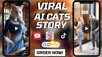 I will create viral AI cats story video with funny animal hybrid fusion