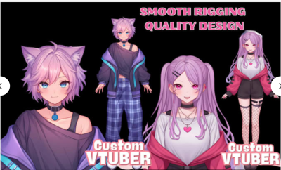 I will design Vtuber Model Live2D Top Tier Character Anime Model for VTube Studio