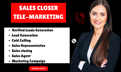I will sales closer get organic leads, cold caller sales representative telemarketing