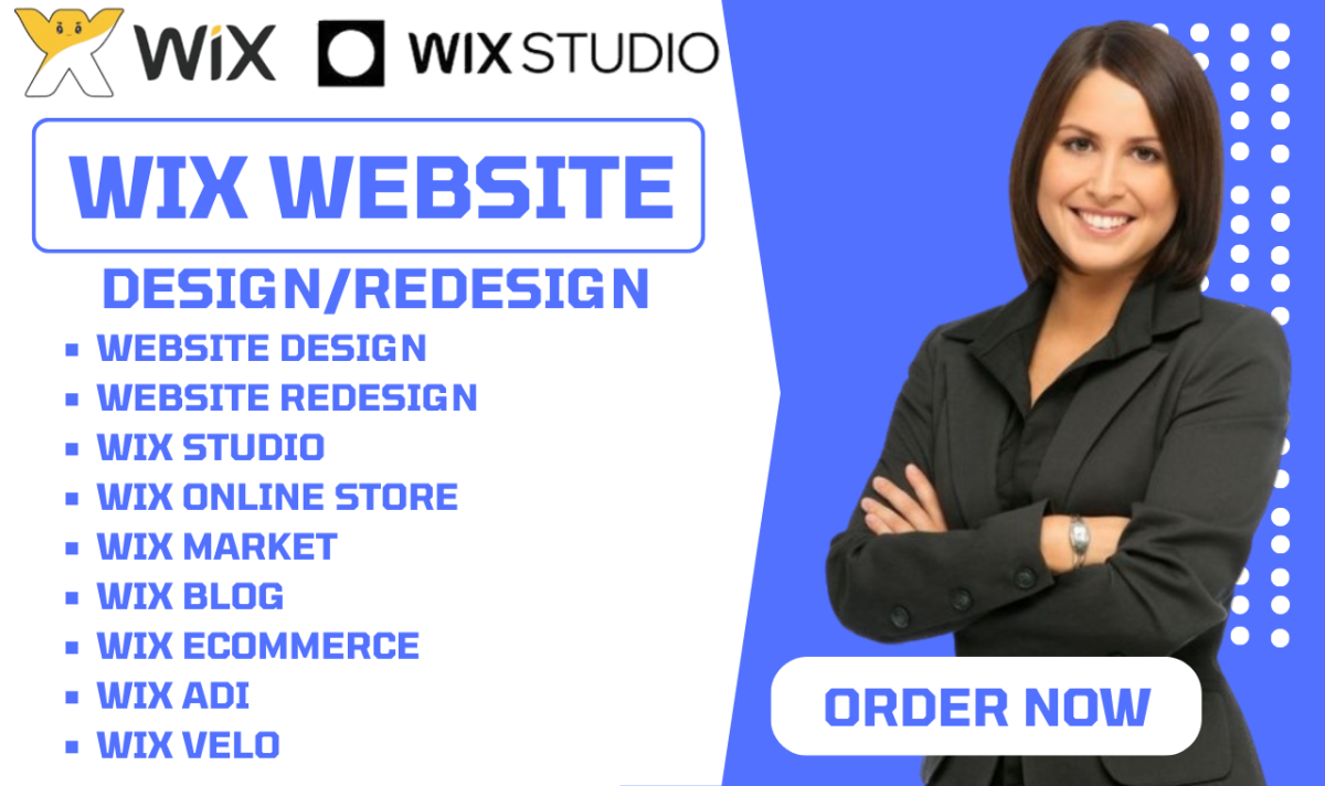 I will design interactive Wix website, 3D Wix, animated Wix, fix Wix, Wix Studio