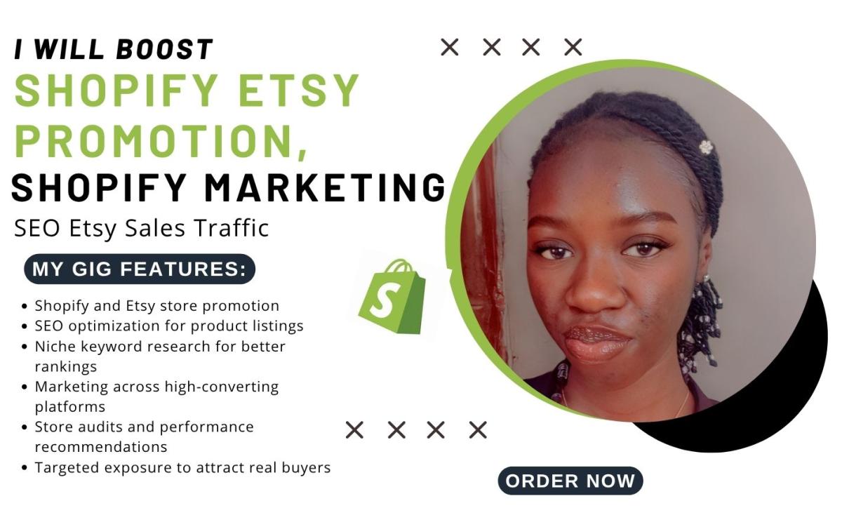 Promote Etsy Shop Shopify Marketing Etsy SEO Boost Shopify Sales Marketing