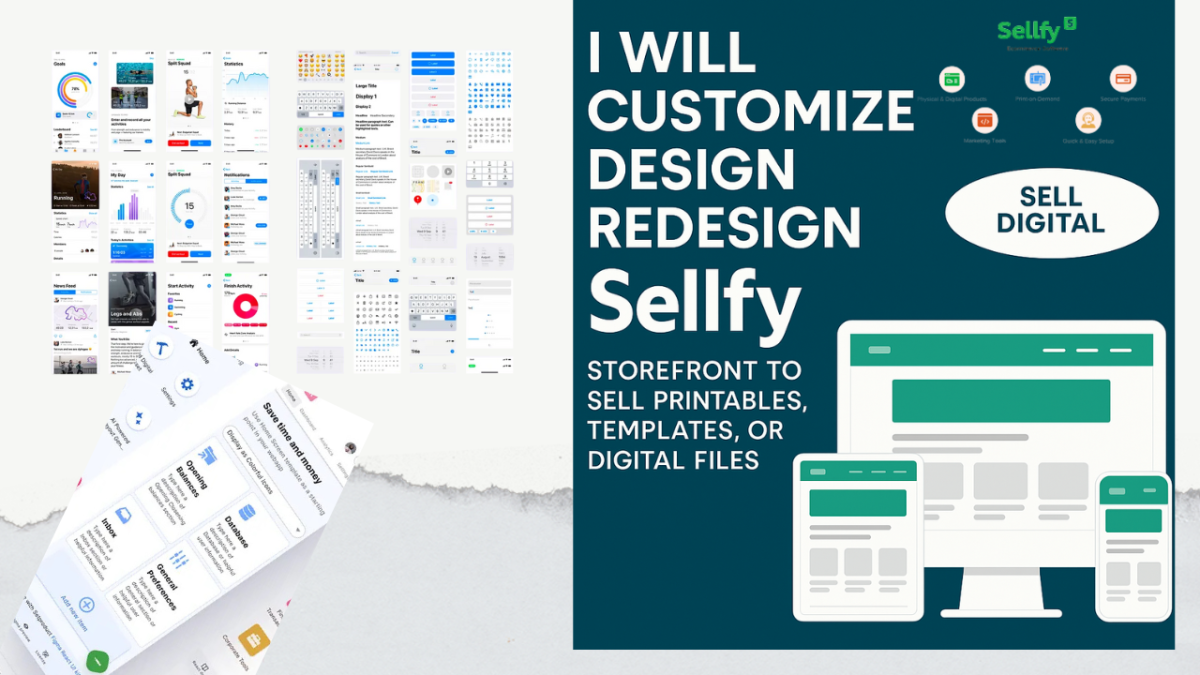 I will design or redesign a responsive Sellfy store to sell digital products