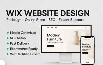 I Will Build Wix Website Design or Redesign | Wix Developer & Wix Expert | SEO & Online Store