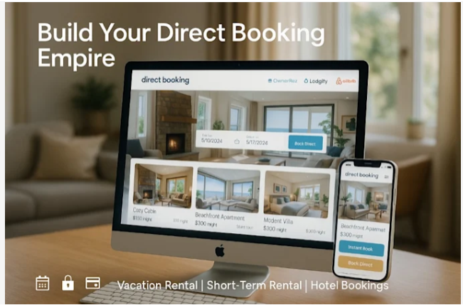 I will create a vacation rental short term rental website for hotel direct booking with Lodgify, Airbnb integration