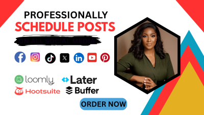 I Will Create, Manage, and Schedule Posts on Your Social Media Using Buffer and Hootsuite